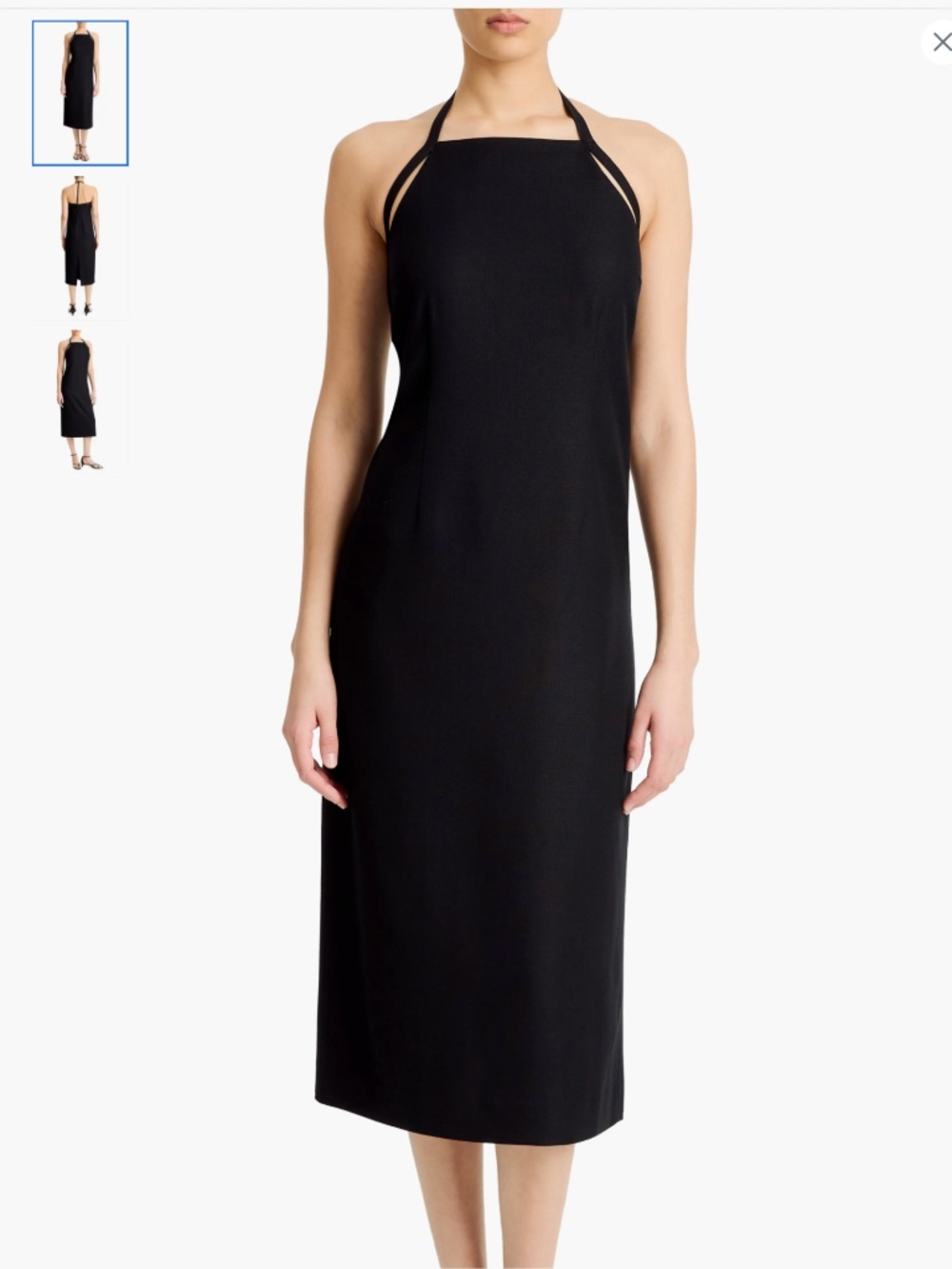 Vince Halter Neck Apron Midi Dress